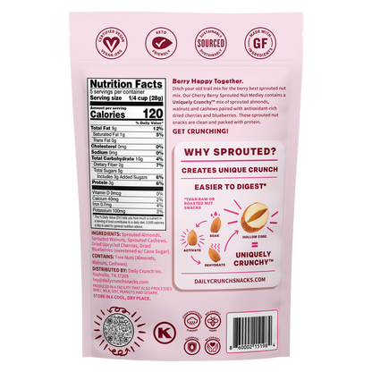 Daily Crunch Cherry Berry Sprouted Nut Medley 5 oz