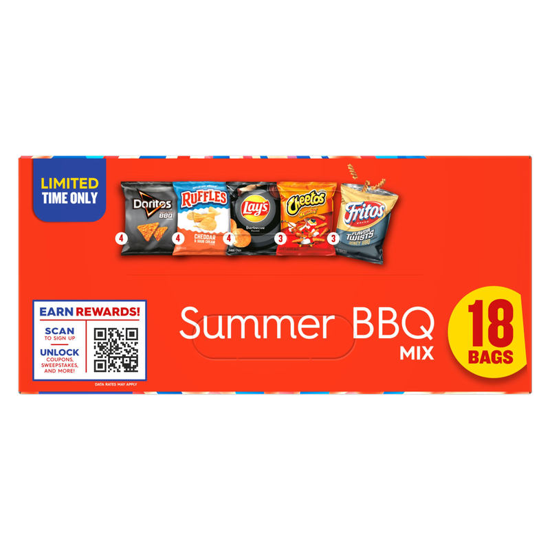 Frito Lay Snacks Summer BBQ Mix Variety 18ct