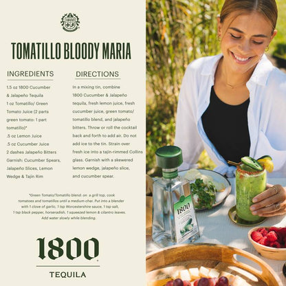 1800 Cucumber & Jalapeño Tequila 750ml (70 Proof)