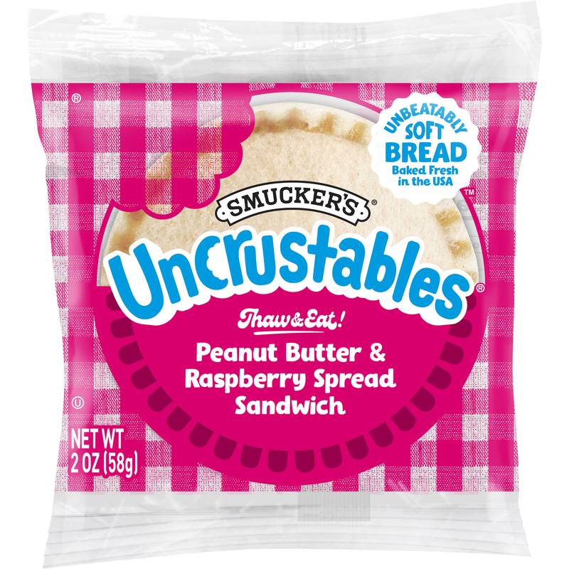Smucker Frozen Uncrustables PB & Raspberry Sandwich 4ct