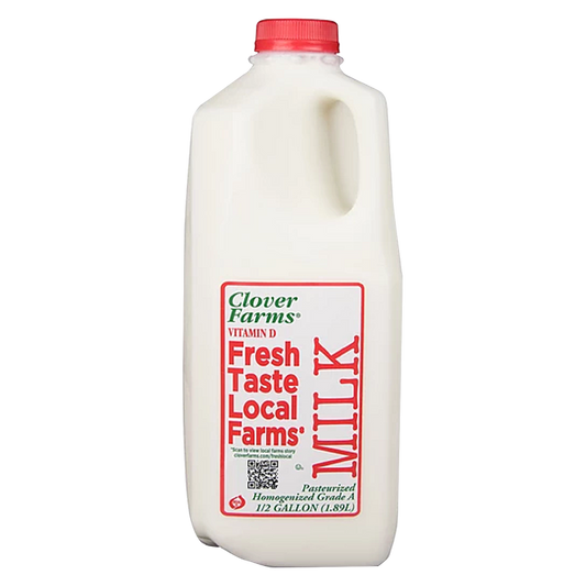 Clover Farms Whole Vitamin D Milk - 1/2 Gallon