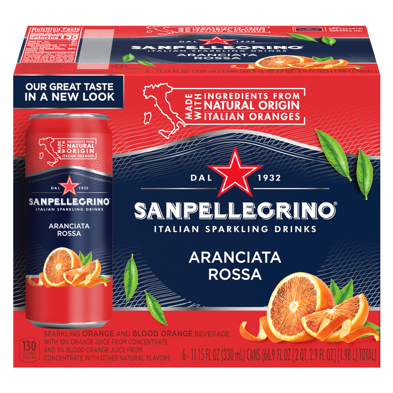 San Pellegrino Aranciata Rossa Blood Orange 6pk 11.15oz Can