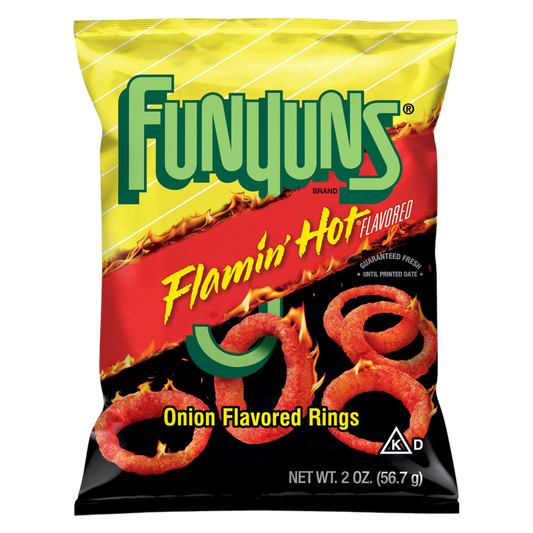 Funyuns Onion Flavored Rings Flamin' Hot Flavored 2 Oz