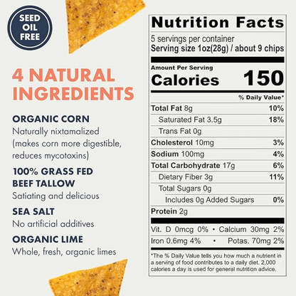 MASA Chips, Lime, 5oz