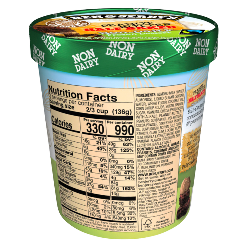 Ben & Jerry's Non-Dairy Peanut Butter Half Baked Pint