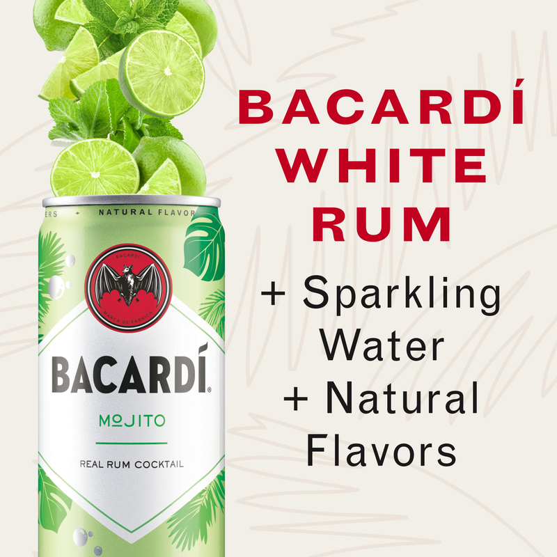 Bacardi Mojito Rum Cocktails 4pk 12oz 5.9% ABV