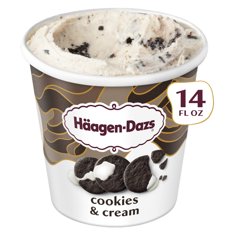 Haagen-Dazs Cookies & Cream Ice Cream, 14oz.