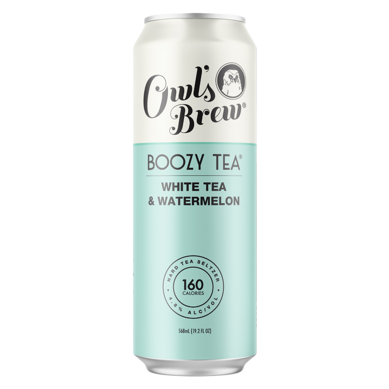 Owl's Brew Boozy Tea White Tea & Watermelon 19.2oz Can 4.8% ABV