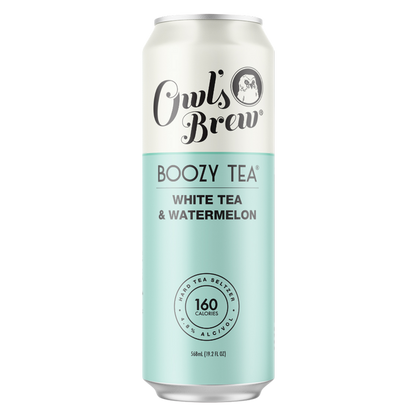 Owl's Brew Boozy Tea White Tea & Watermelon 19.2oz Can 4.8% ABV