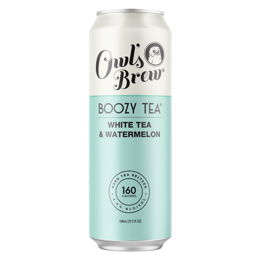 Owl's Brew Boozy Tea White Tea & Watermelon 19.2oz Can 4.8% ABV