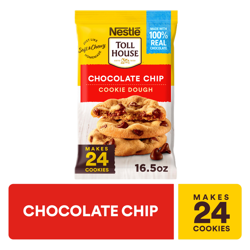 Nestle Toll House Chocolate Chip Cookie Ready to Bake Dough - 24ct/16.5oz