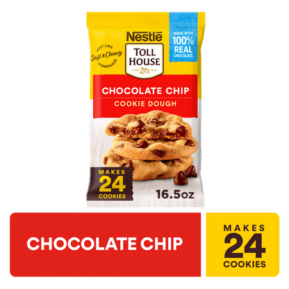 Nestle Toll House Chocolate Chip Cookie Ready to Bake Dough - 24ct/16.5oz