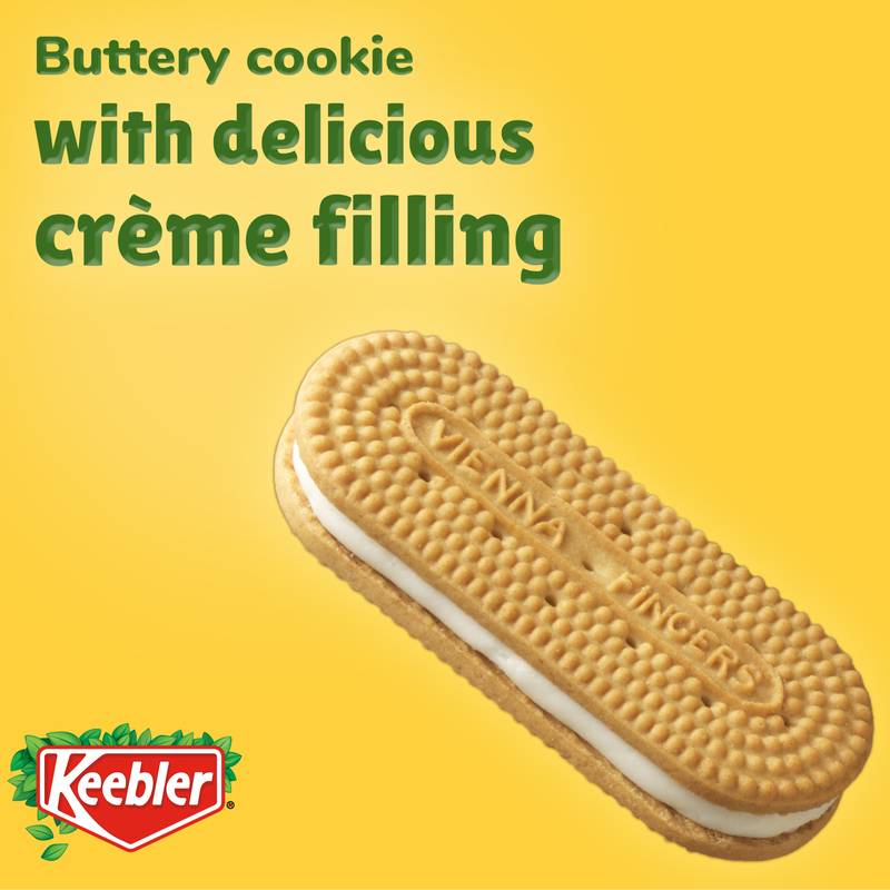 Keebler Vienna Fingers, Crème Filled Sandwich Cookies, Family Size, 14.4 oz