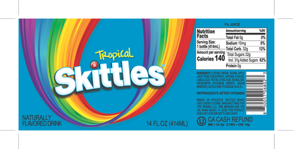 Skittles Tropical Drink 14oz Btl