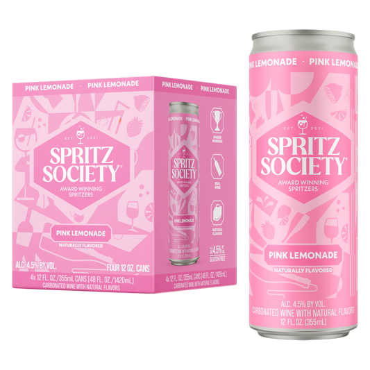 Spritz Society Pink Lemonade 4pk 12oz Cans 4.5% ABV