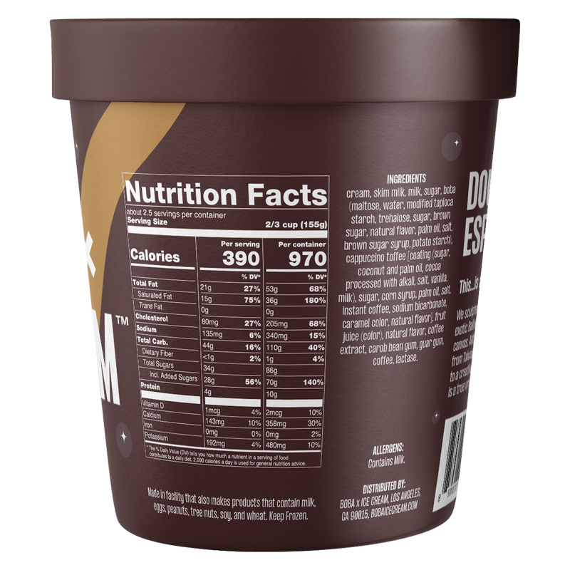 Boba x Ice Cream Double Espresso Pint