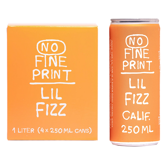 No Fine Print Lil Fizz Sparkling 4pk 250 ml Can