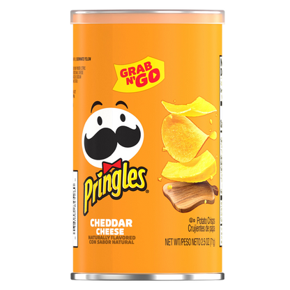 Pringles Potato Crisps Chips Cheddar Cheese 2.5oz Grab N' Go