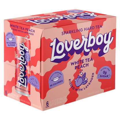 Loverboy White Tea Peach Sparkling Hard Tea 6pk 12oz Can 4.2% ABV