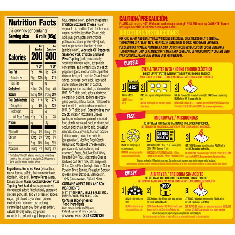 Totino's Frozen Combination Pizza Rolls 15ct