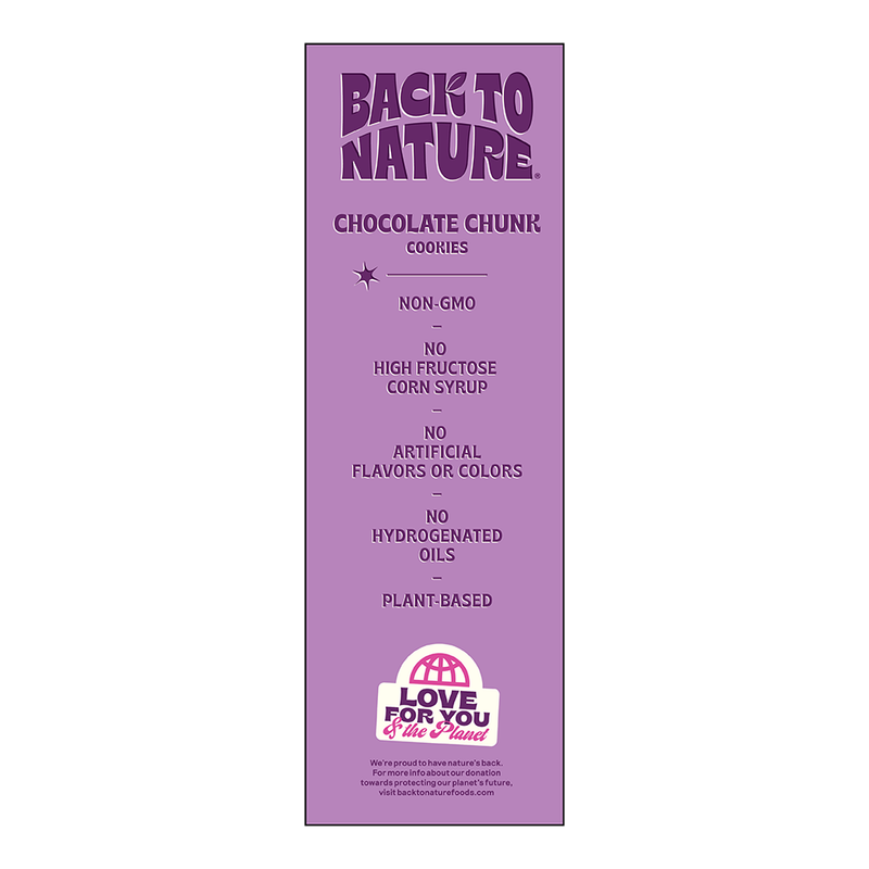 Back To Nature Chocolate Chunk Cookies, 7.5oz