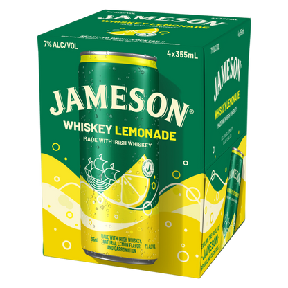 Jameson Lemonade Irish Whiskey Cocktail 4pk 12oz Cans 7% ABV