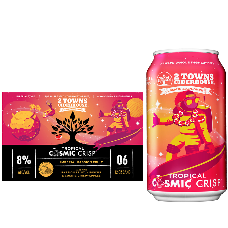 2 Towns Ciderhouse Tropical Cosmic Crisp 6pk 12oz Can 8.0% ABV