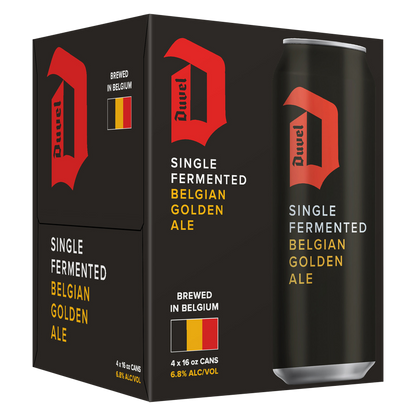 Duvel Single Fermented Belgian Golden Ale 4pk 16oz Can 6.8% ABV
