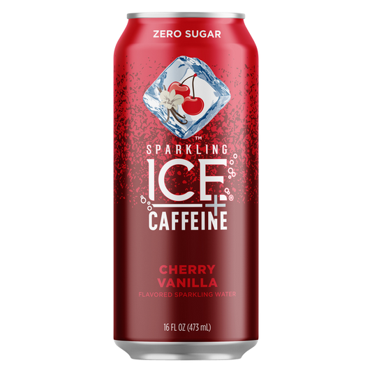Sparkling Ice Cherry Vanilla Sparkling Water + Caffeine 16oz Can