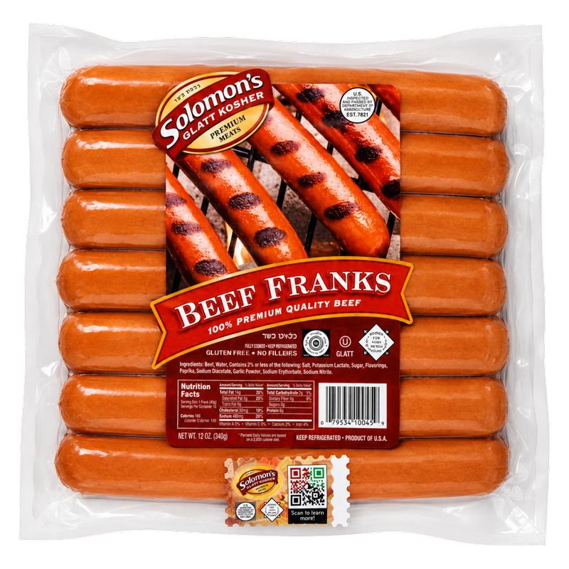 Solomons Beef Franks -12oz