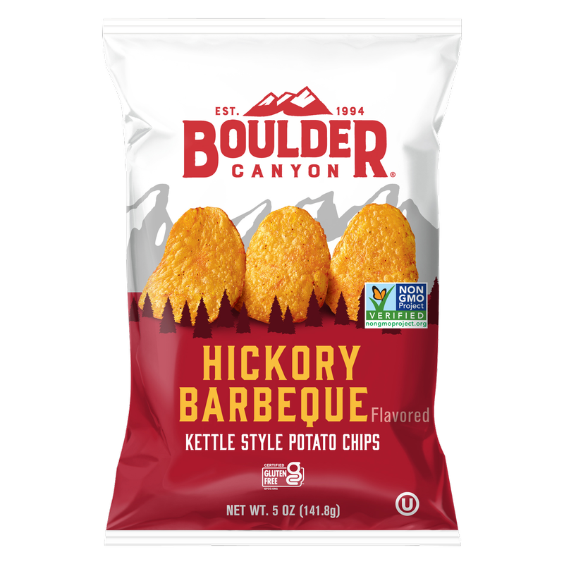 Boulder Canyon Hickory Barbeque Kettle Style Potato Chips 5oz