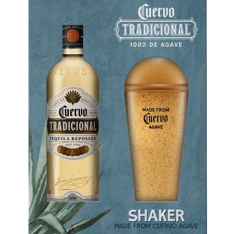 Jose Cuervo Tradicional Reposado with Shaker Tequila 750ml (80 Proof)