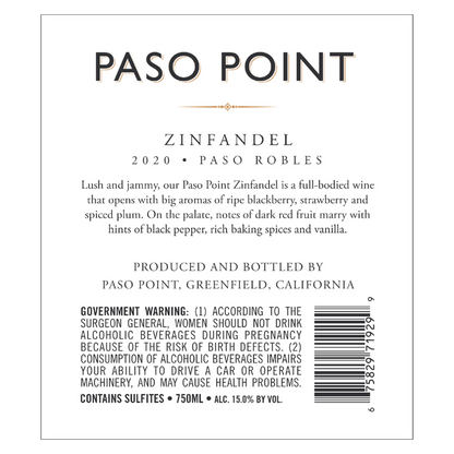 Paso Point Zinfandel 750ml