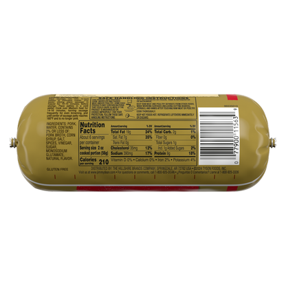 Jimmy Dean Pork Hot Breakfast Sausage Roll - 16oz