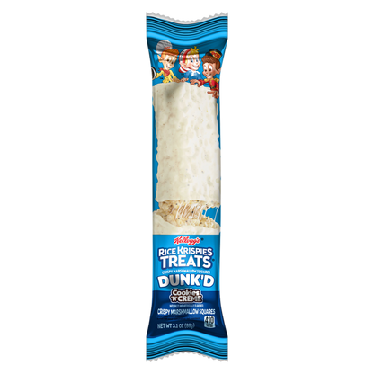 Kellogg's Rice Krispies Treats Crispy Marshmallow Squares Dunk'd Cookies N Crème Bar 3.1oz