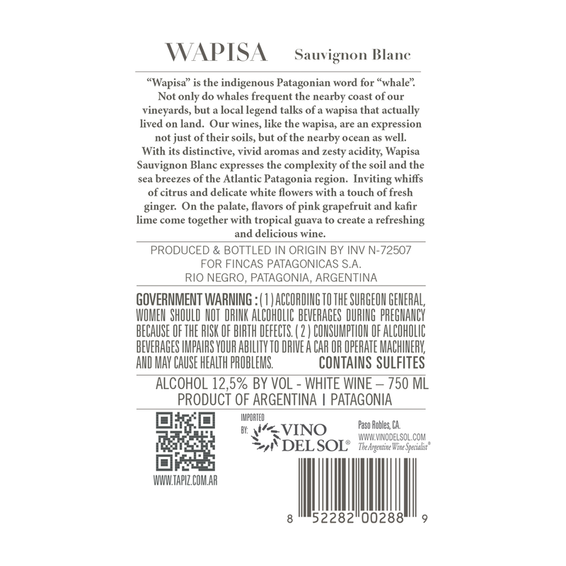 Wapisa Sauvignon Blanc 750ml