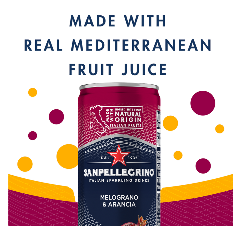 San Pellegrino Orange & Pomegranate Sparkling Beverage 6pk 330ML Can