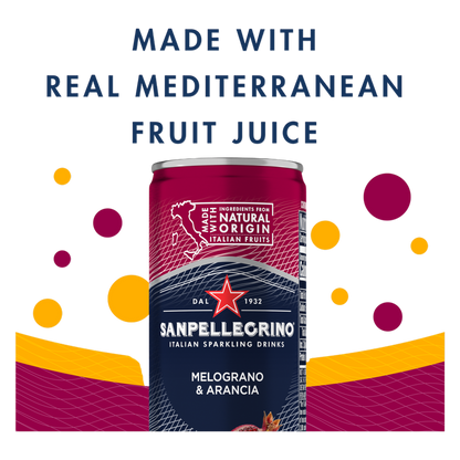 San Pellegrino Orange & Pomegranate Sparkling Beverage 6pk 330ML Can