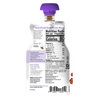 Once Upon a Farm Dairy Free Smoothie-Berry, 4oz.