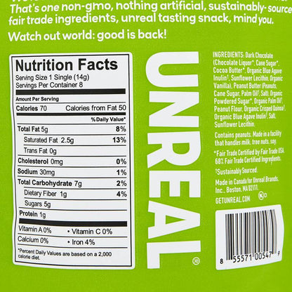 Unreal Crispy Dark Chocolate Peanut Butter Cups 4oz