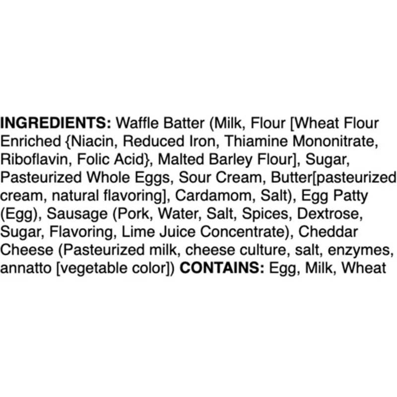 Nordic Waffles Sausage, Egg & Cheese Waffle Sandwich 2ct