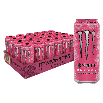 Monster Zero Ultra Rosa Energy 24pk 16oz Can- XL