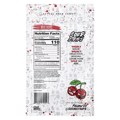 Wild Cherry Sour Strips, 3.4oz
