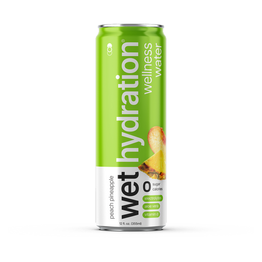 Wet Hydration Peach Pineapple Water 12oz Can