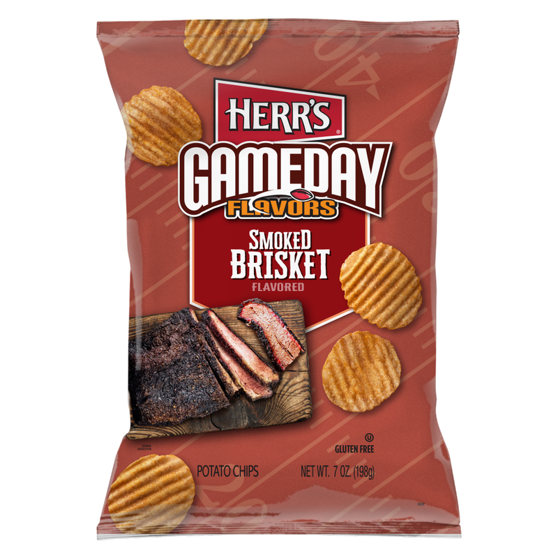 Herr's Gameday Brisket Ripple Chips, 7 oz