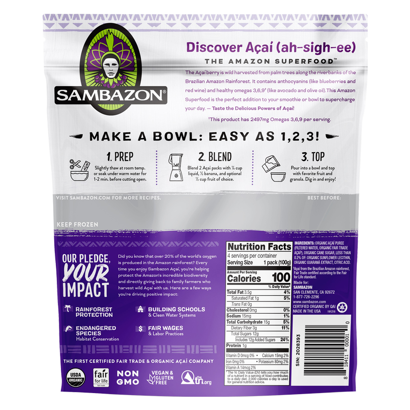 Sambazon Original Blend Smoothie Superfruit Pack