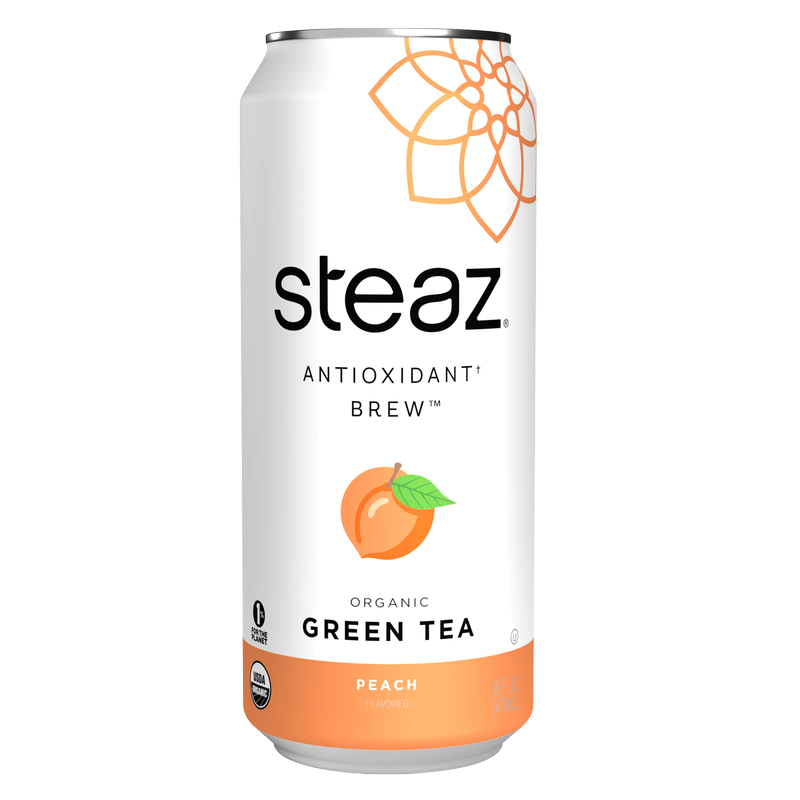 Steaz Peach Green Tea 16oz