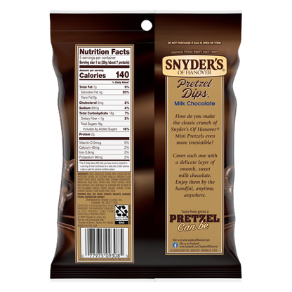 Snyder's Milk Chocolate Pretzel Dips 5oz