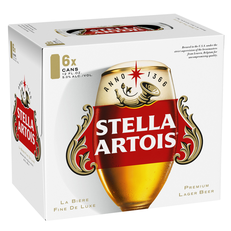 Stella Artois 6pk 12oz Can 5.0% ABV