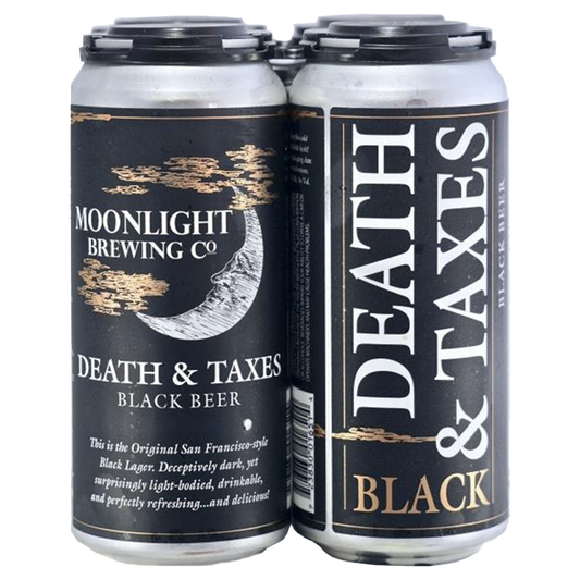Moonlight Death and Taxes Black Lager 4pk 16oz Can 4.6% ABV